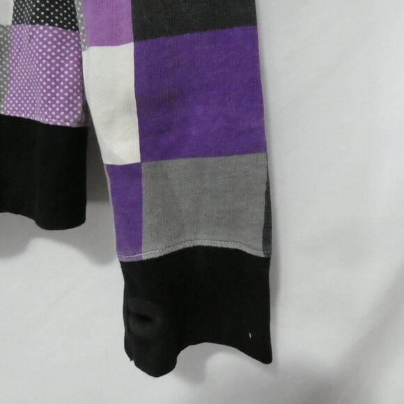 WEST FORTYNINE | medium | Checkered Hoodie With Zip - Hood - Thumbholes *stains - Picture 10 of 16